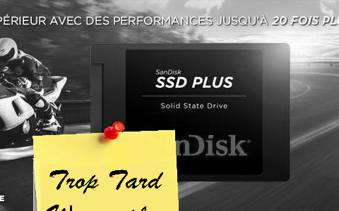 Disque SSD SanDisk PLUS 240 Go à 30€35